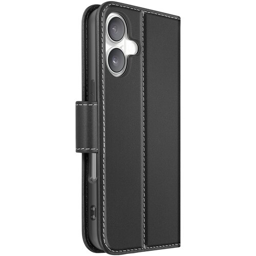 AVIZAR Denarnica etui za iPhone 16 iz premium usnja s funkcijo stojala, Črna, (5000189648) Cene