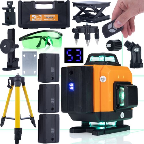 Rosfix SET ROTACIJSKI LASER ROT16L &ndash; 16 LINIJ, SAMONIVELIRNI, IP54, 2X 3500 MAH, STATIV 120 CM | 532 NM, &plusmn;3&deg;, 0,2 MM/10 M, -20&deg;C DO 50&deg;C, 25 M D, (5000075879) Cene