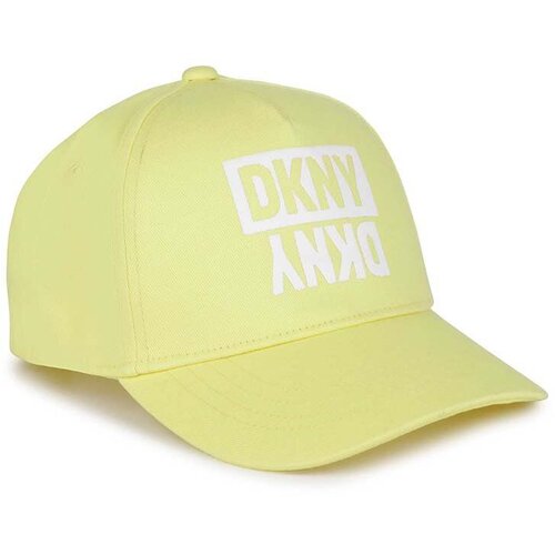 Dkny Otro&amp;scaron;ka bombažna bejzbolska kapa rumena barva Slike