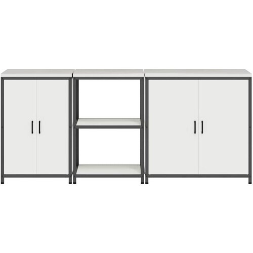  Kuhinjski set za pohranu HATTEM 3 pcs Bijela Čelična vrata Slike
