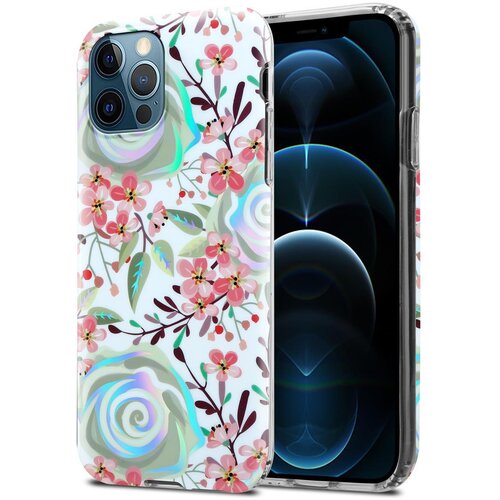 Cadorabo Case, združljiv z Apple z breskovimi cvetovi - za&amp;scaron;čitni pokrov iz silikona TPU s cvetličnim vzorcem, (20562772) Slike