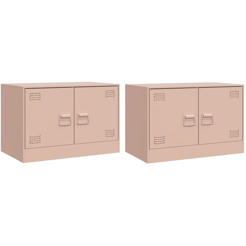 vidaXL TV omarica 2 kosa roza 67x39x44 cm jeklo, (21228452) Cene