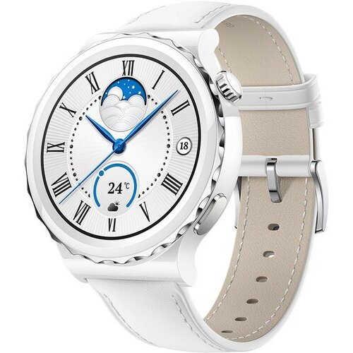 Huawei Watch GT 3 Pro 43mm White &amp;ndash; leather strap Slike