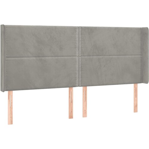  LED uzglavlje svjetlosivo 203 x 16 x 118/128 cm bar&amp;scaron;unasto Slike