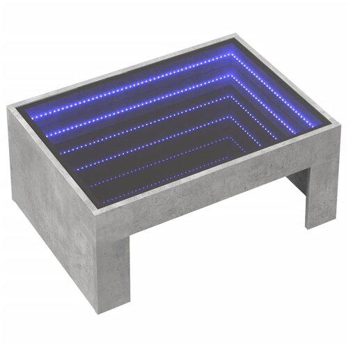  Stolić s beskonačnim LED siva boja betona 70x50x30 cm Slike
