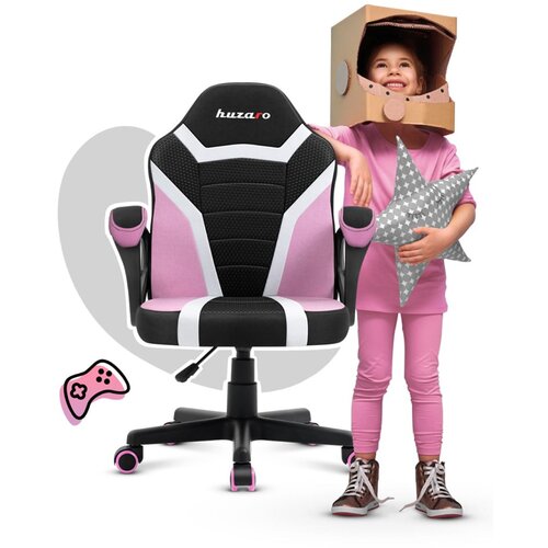 Huzaro Gaming chair for children Ranger 1.0 Pink Mesh Slike