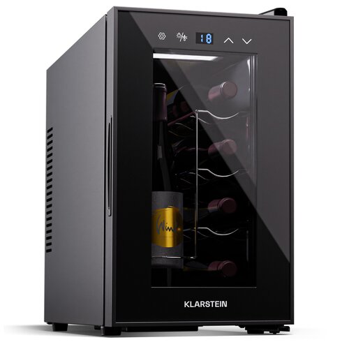 Klarstein Shiraz 8 Uno, vertikalni hladnjak za vino, 8 boca, 8 - 18 °C, kontrola na dodir Cijene