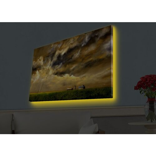 Wallity Slika sa LED osvetljenjem 4570HDACT-049, 45x70 cm Cene
