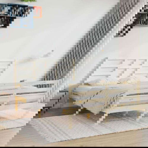  Posteljni okvir iz trdnega lesa 140x200 cm, (20643873) Slike