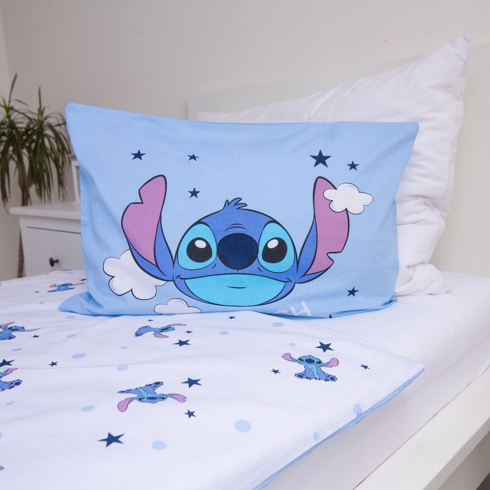 Jerry Fabrics Plava pamučna dječja posteljina za dječji krevetić 100x135 cm Lilo &amp;amp; Stitch &amp;quot;Clouds&amp;quot; &amp;ndash; Slike