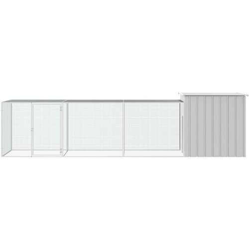vidaXL Kavez za kokoši sivi 400x91x100 cm od pocinčanog čelika Cijene