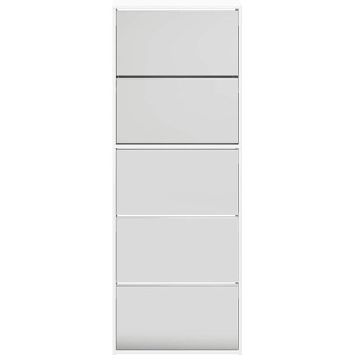  za cipele s ogledalom i 5 razina bijeli 63x17x169,5 cm Slike