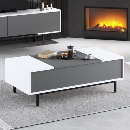 Hanah home force - anthracite, white, black anthracitewhiteblack coffee table Slike