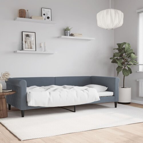vidaXL Raztegljiva postelja temno siva 90x200 cm žamet Cene