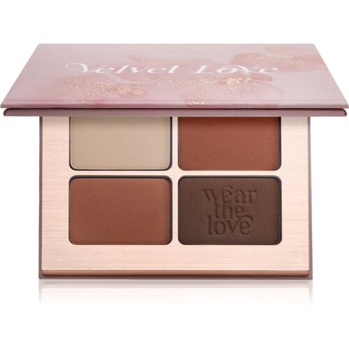 ZOEVA Velvet Love Eyeshadow Quad paleta senčil za oči odtenek Easy Nude Eyes 4x1,5 g Slike