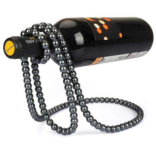 Biserno stojalo za vino - črno Slike