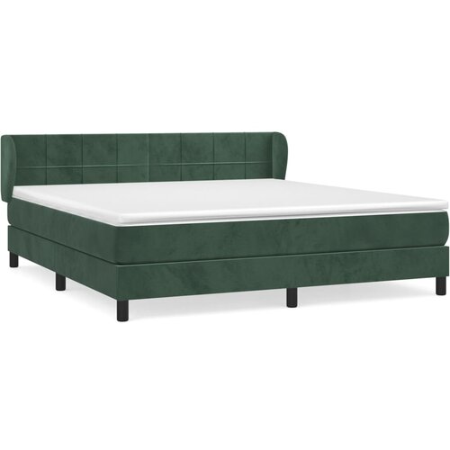 Maison Chic Box spring postelja - Vzmetna postelja z vzmetnico temno zelena 180x200 cm žamet SL8633, (21903006) Cene