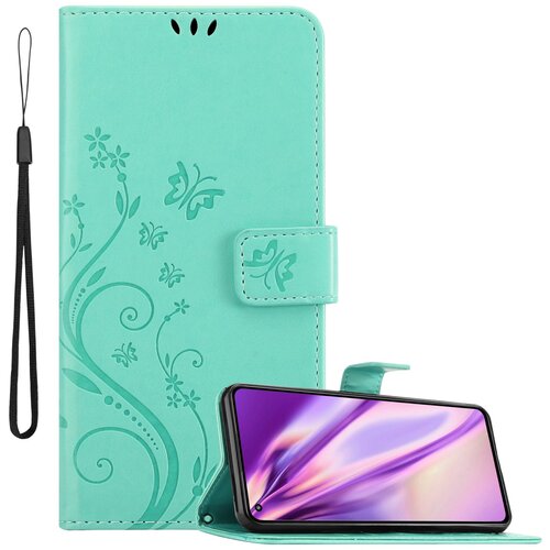  Xiaomi v cvetlični turkizni - za&scaron;čitni pokrov v oblikovanju cvetja z magnetnim zapiranjem, stoječimi funkcijami in režami za kartice, (20599110) Cene