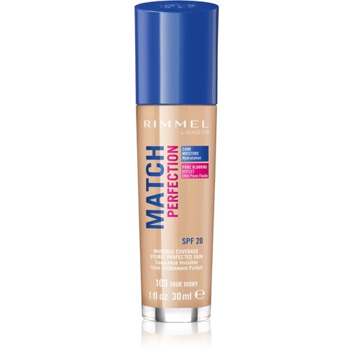 Rimmel London Match Perfection SPF20 tekoč puder 30 ml odtenek 103 True Ivory Cene