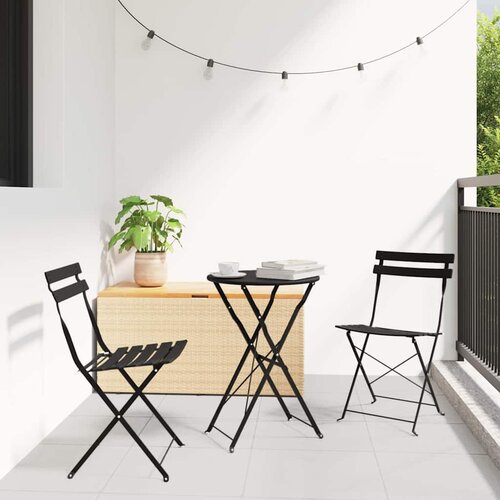  Sklopiva stolica za vrt 2 pcs Antracit 42 x 46 x 82cm Metal Cene