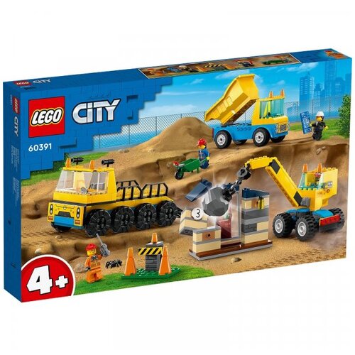 Lego City 60391 Gradbeni tovornjaki in žerjav z rušilno kroglo Cene