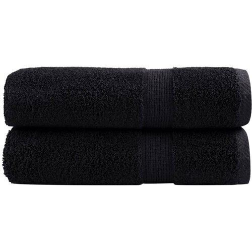 VidaXL Premium brisače SOLUND 2 kos črna 70x140 cm 600 g/m2, (21409961) Slike