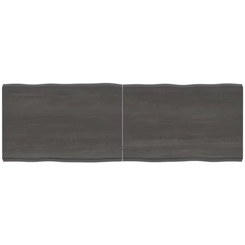 Stolna Mizna plošča temno siva 180x60x6 cm obdelana trdna hrastovina, (20979332)