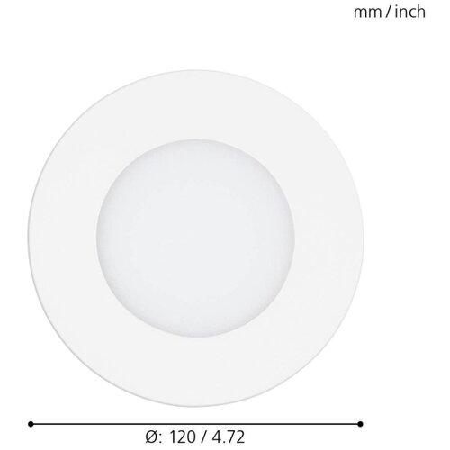 Eglo fueva-a ugradbena led, 5w, prom 120, sa daljinskim dimabilna, bijela Slike