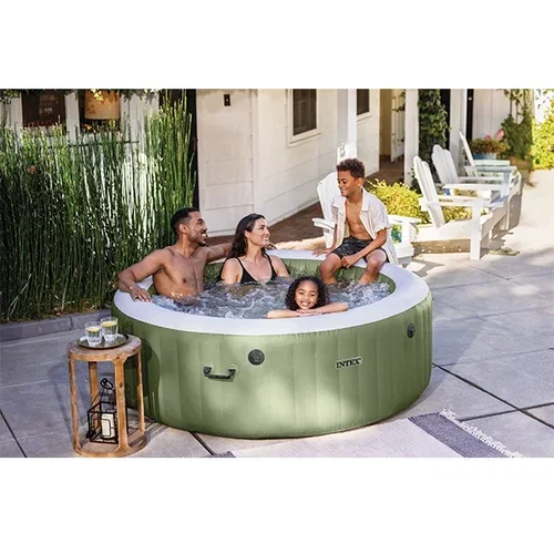 Intex Whirlpool PureSPA Bubble Massage Olive Green Ø 196 x 71 cm - 4 osobe - 1 kom