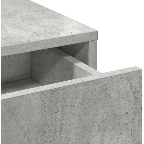 VidaXL Betonska siva Konstruirano drvo 100 x 41 x 140 cm Ogledalo Slike