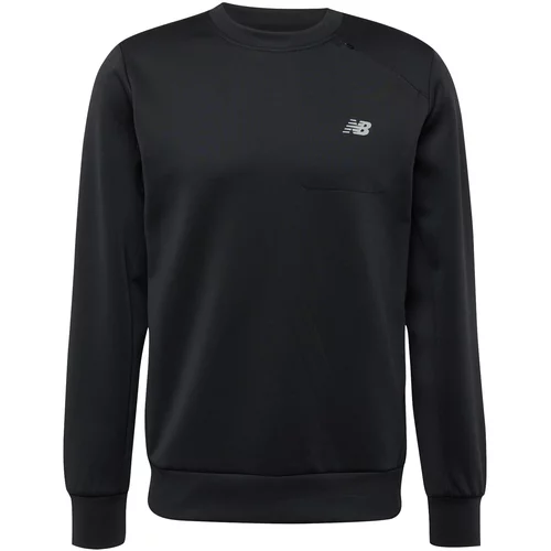 New Balance Sportska sweater majica svijetlosiva / crna