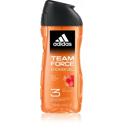 Adidas Team Force 3in1 gel za prhanje 250 ml za moške