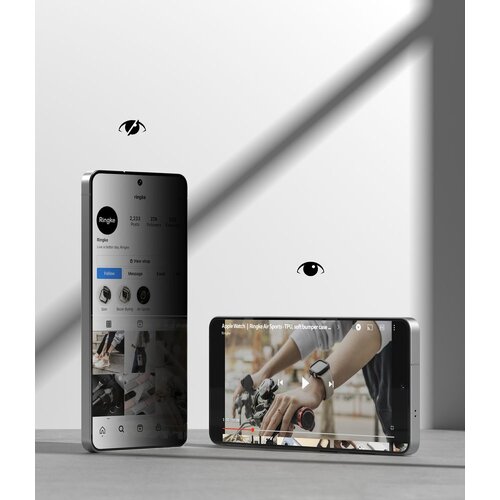 Ringke Kaljeno staklo Easy Slide (2 kom) za Samsung Galaxy S26 Ultra Privacy Slike