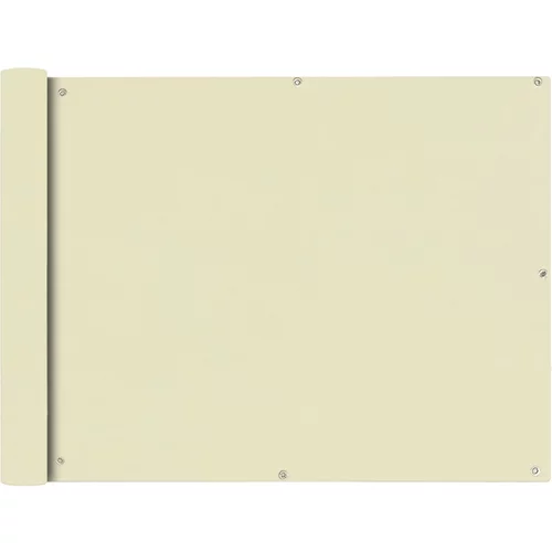 vidaXL balkonska Zaštita Oxford Tkanina Krem boje 90x600 cm