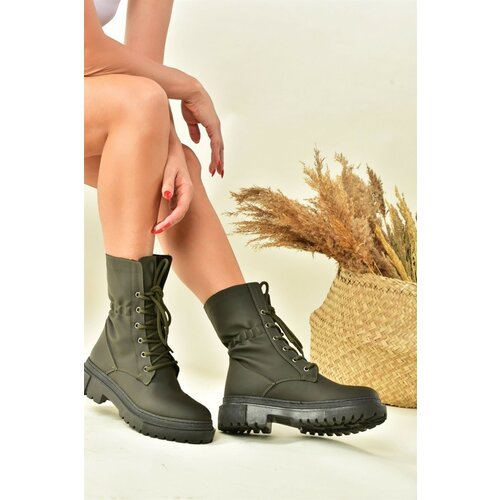 Fox Shoes Khaki Women's Boots With Thick Soles Slike