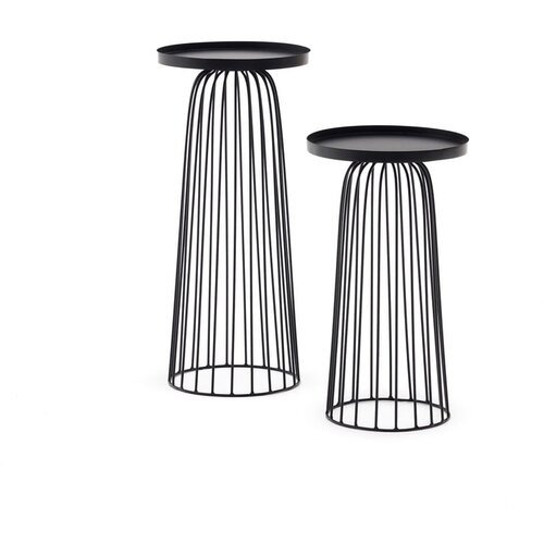 Kave Home Kovinske okrogle stranske mizice v kompletu 2 ks &amp;oslash; 36 cm Dilva &amp;ndash; Slike