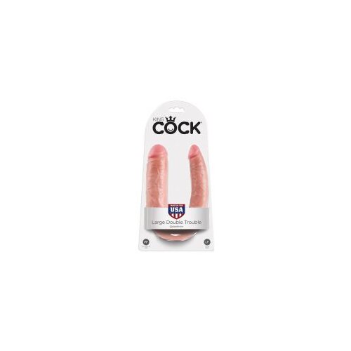 King Cock dvojni dildo Double Trouble 7, 18cm Cene