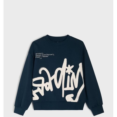 Sinsay Loose crewneck majica s printom Cijene