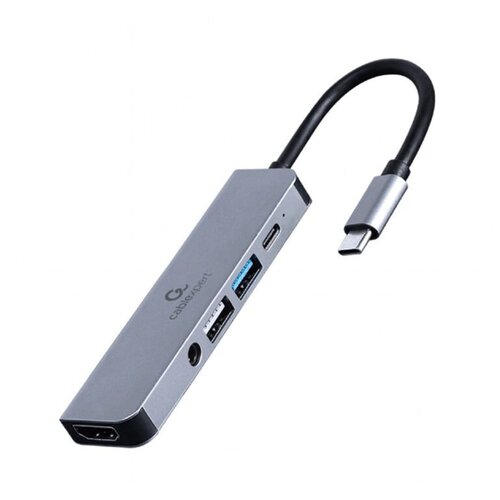 Docking station USB adapter Type-C 5-in-1 multi-port adapter Hub + HDMI + PD + stereo audio GEMBIRD A-CM-COMBO5-02 Cene