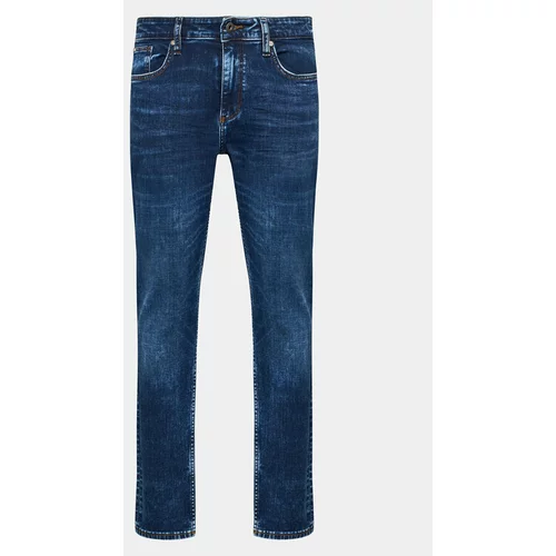 Lindbergh Jeans hlače 30-020000HDE Mornarsko modra Tapered Fit