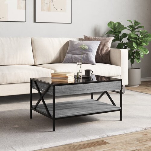  Stolić s beskonačnim LED svjetlima boja hrasta 70x50x38 cm Slike