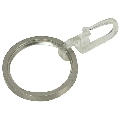 EXPO AMBIENTE Ravni prsten za zavjese (Izgled plemenitog čelika, Prikladno za: Šipke za zavjese Ø 20 mm, 10 Kom.)