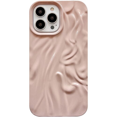 INORCO Za iPhone 14 Pro Pleat Design Sijajni ovitek za telefon, odporen na padce, mehak TPU zadnji za&amp;scaron;čitni pokrov, (22035894) Slike