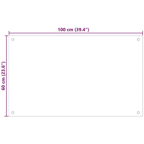  Kuhinjski zid 2 pcs Bijelo 100 x 60 cm Staklo otporno na udarce Slike