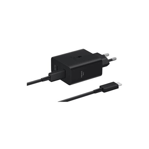 Samsung Dual USB-C HIŠNI POLNILEC 220V EP-T5020BE QC 50W + kabel Type C - črn (Eu Blister) Cene
