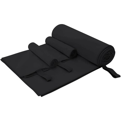  Set sportskih ručnika 3 pcs Crna Polyester i Polyamid Cijene