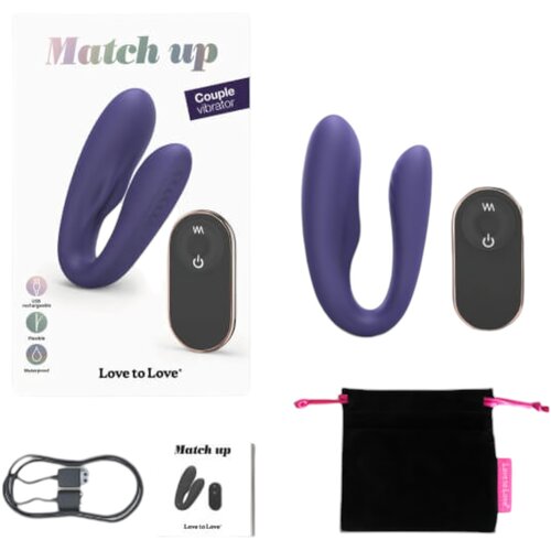 ove to Love LMatch up - punjivi, radijski vibrator za par (ljubičasta) Cijene
