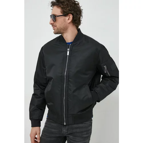 Calvin Klein Bomber jakna za muškarce, boja: crna, za prijelazno razdoblje