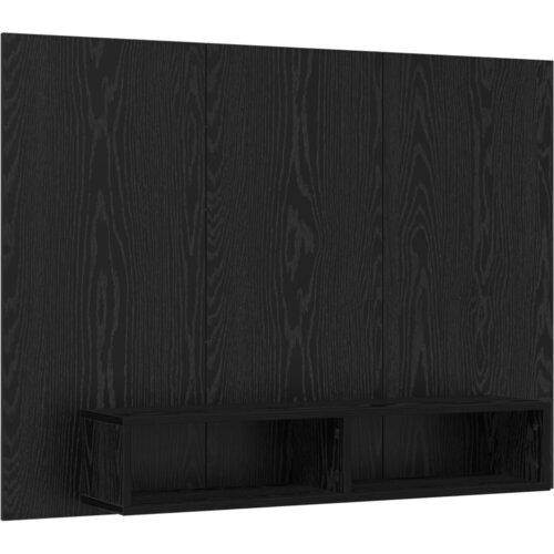 vidaXL Stenski TV kabinet s polico Črni hrast 120 x 23.5 x 90 cm Cene