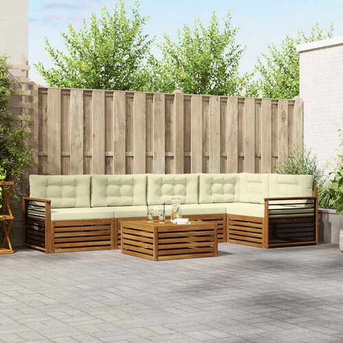  Set vanjskih sofa 6 kom. Prirodna i krem Cijene